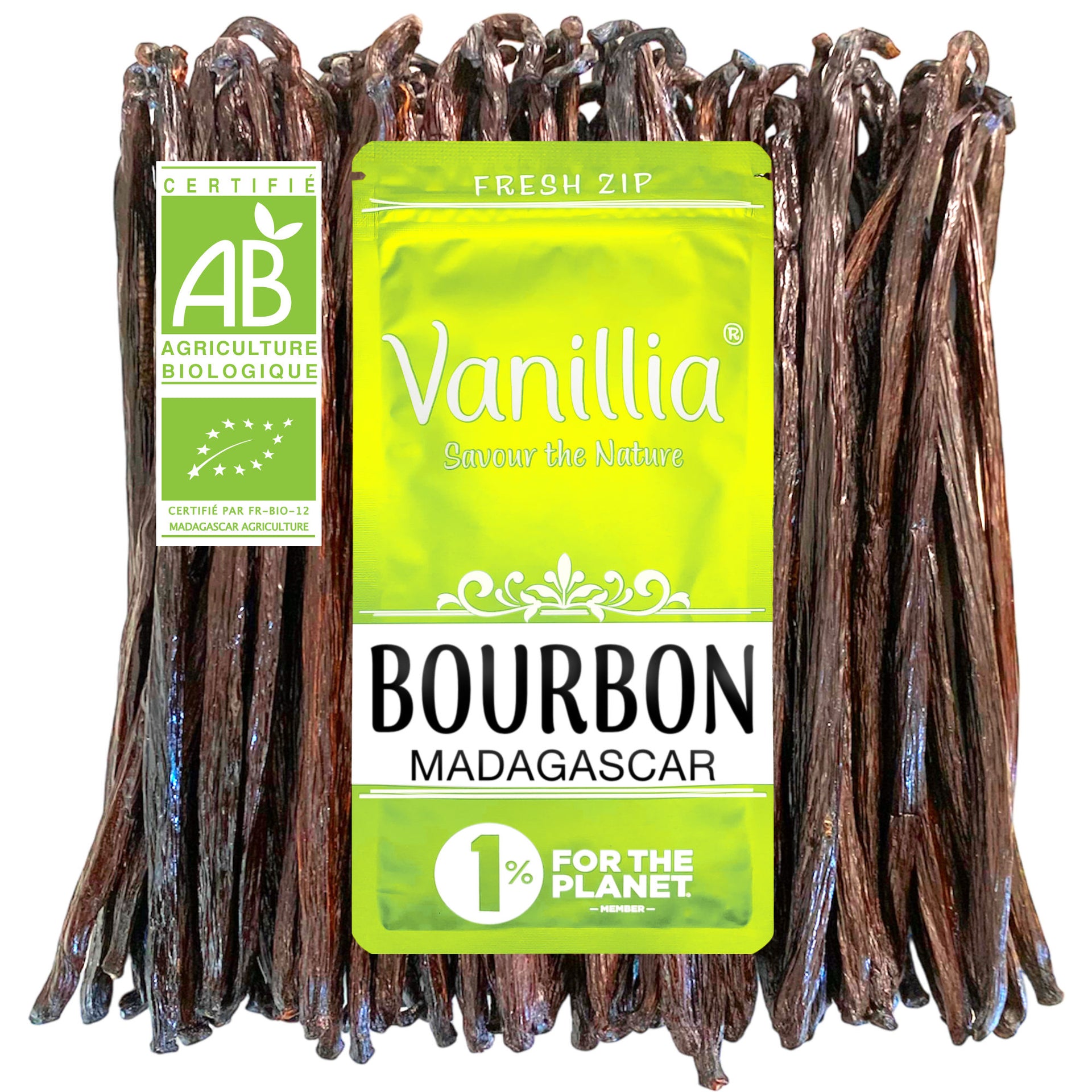 Gousses de Vanille Bourbon Noire de Madagascar 19 à 20 cm