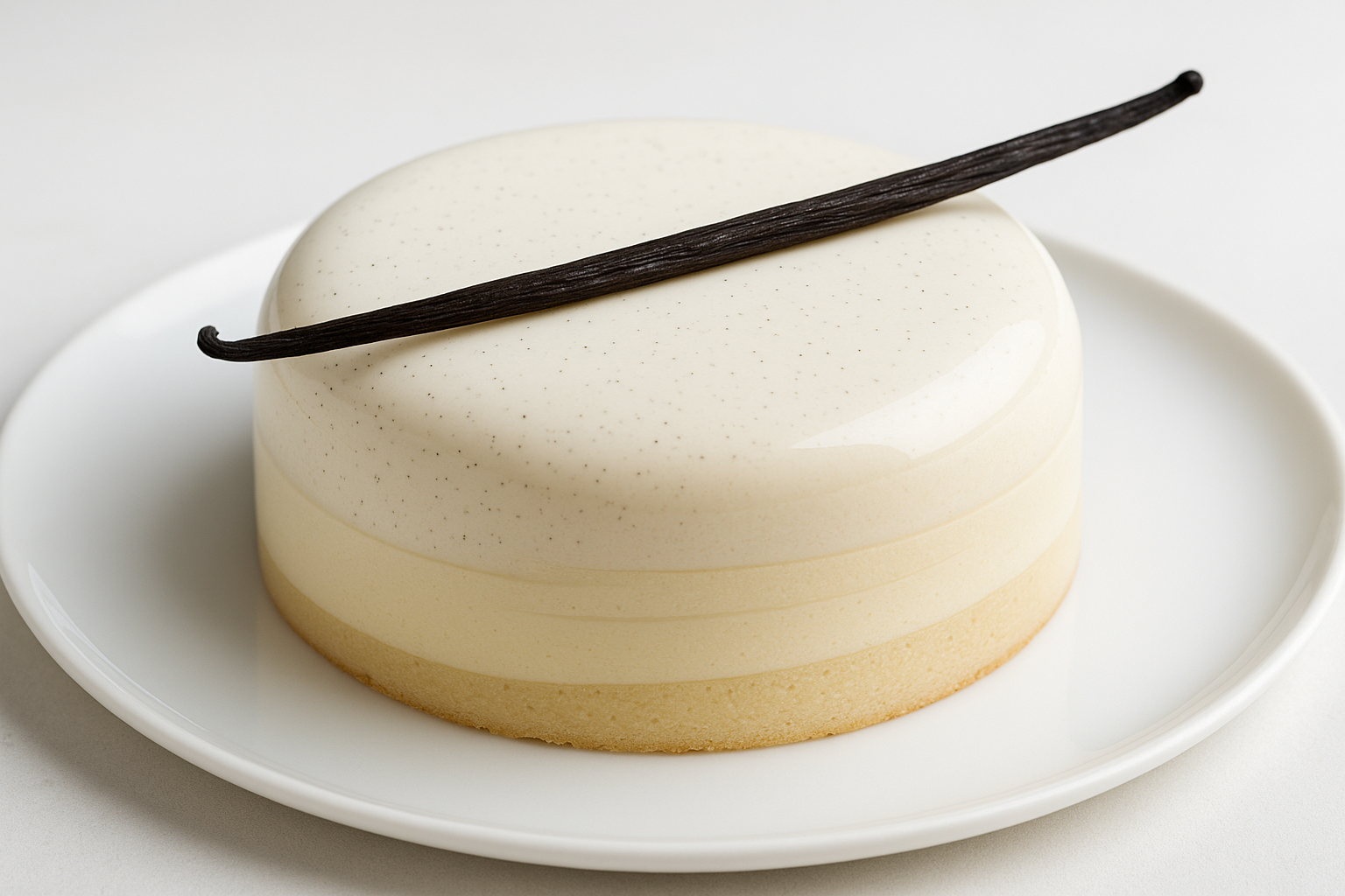 Entremet à la vanille de Madagascar réalisé avec des gousses de vanille Bourbon BIO